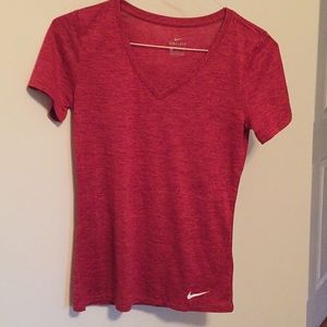Red Nike dri-fit shirt
